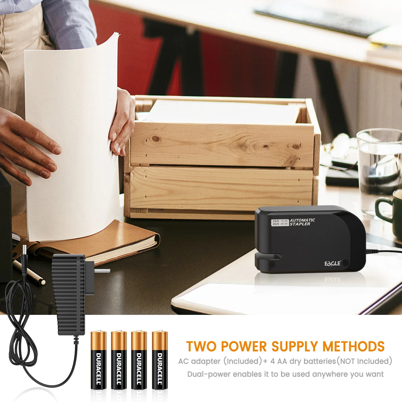 EAGLE Electric Stapler – 20-Sheet Capacity with 2000 Free Staples: