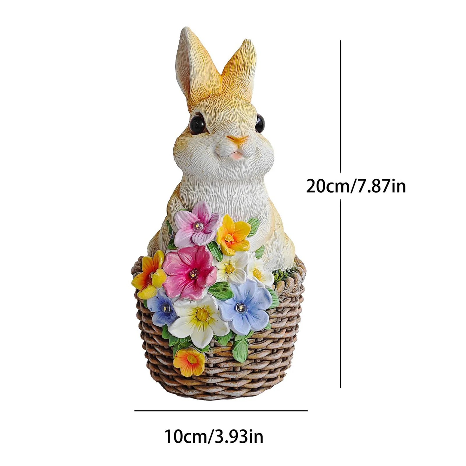 Bunny Garden Statue Resin Ornament