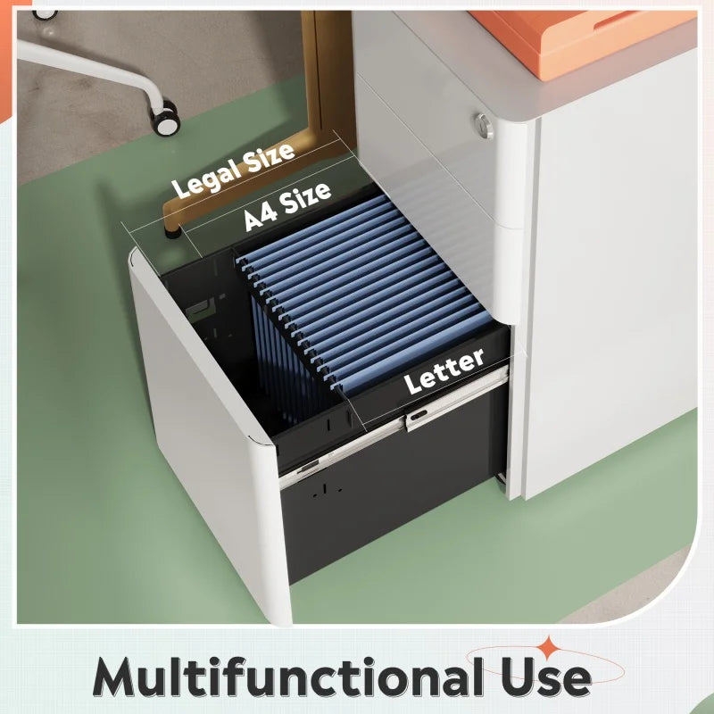 GALAXHERO 3-Drawer File Cabinet: