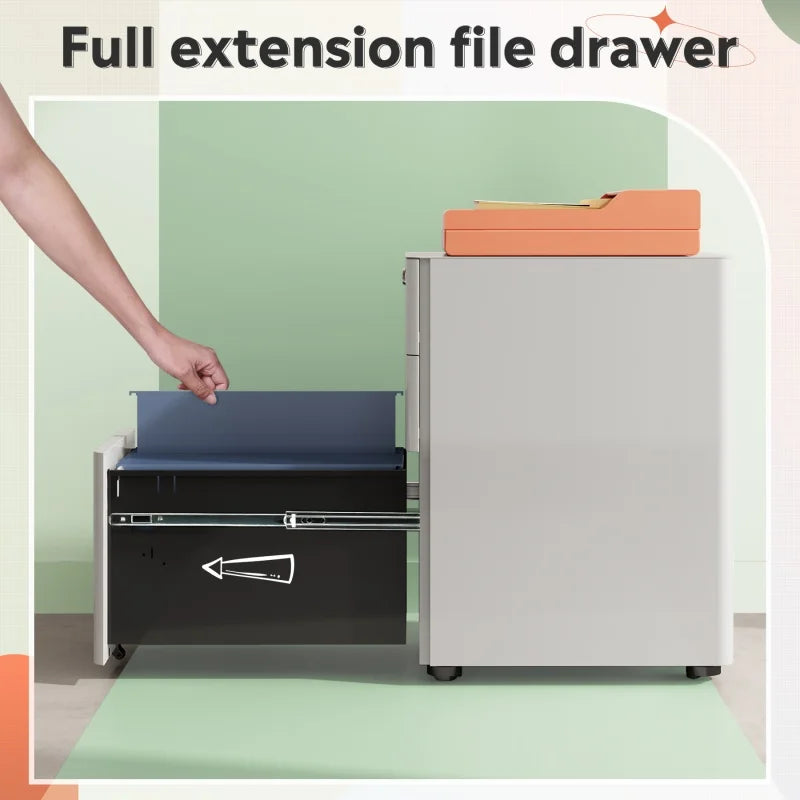 GALAXHERO 3-Drawer File Cabinet: