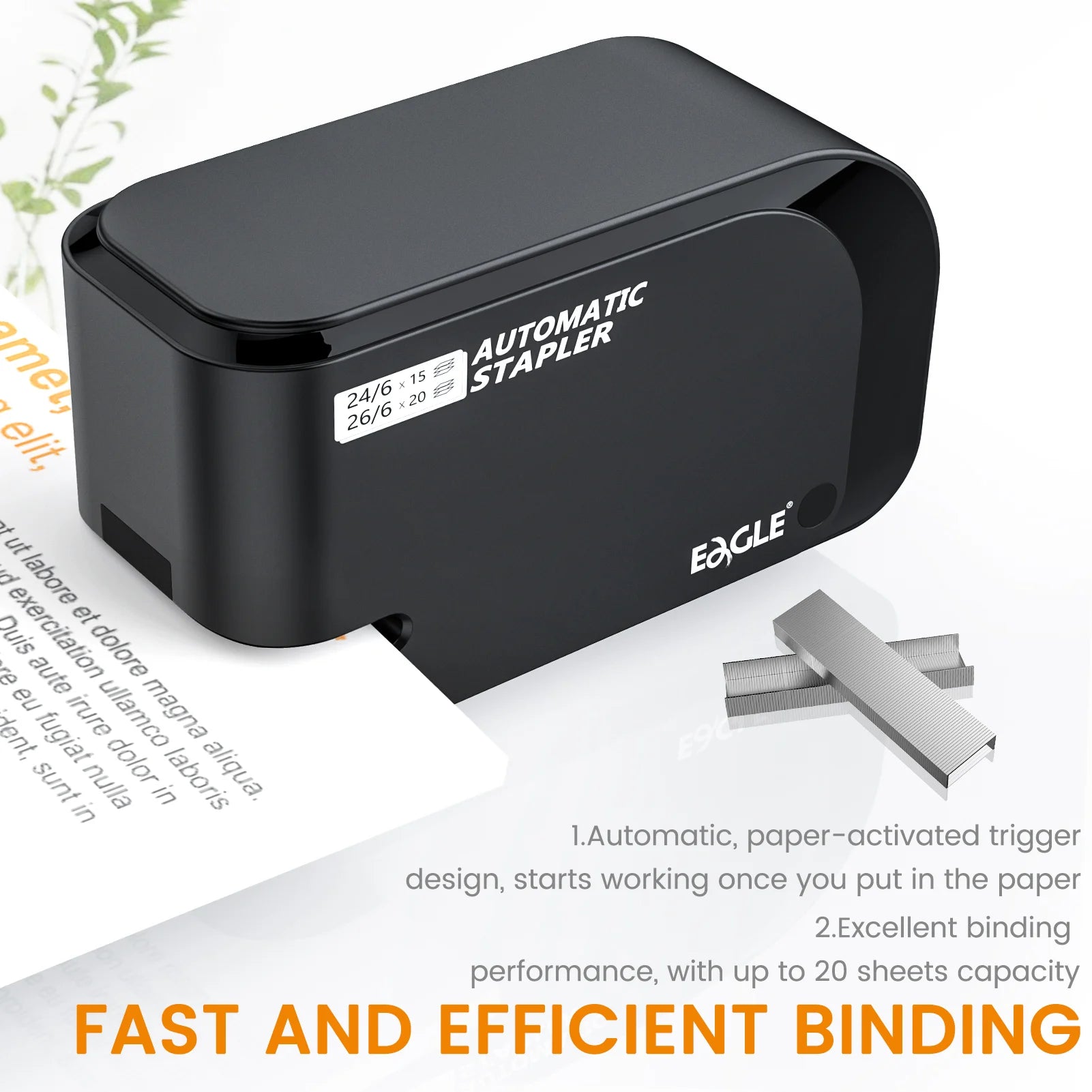 EAGLE Electric Stapler – 20-Sheet Capacity with 2000 Free Staples:
