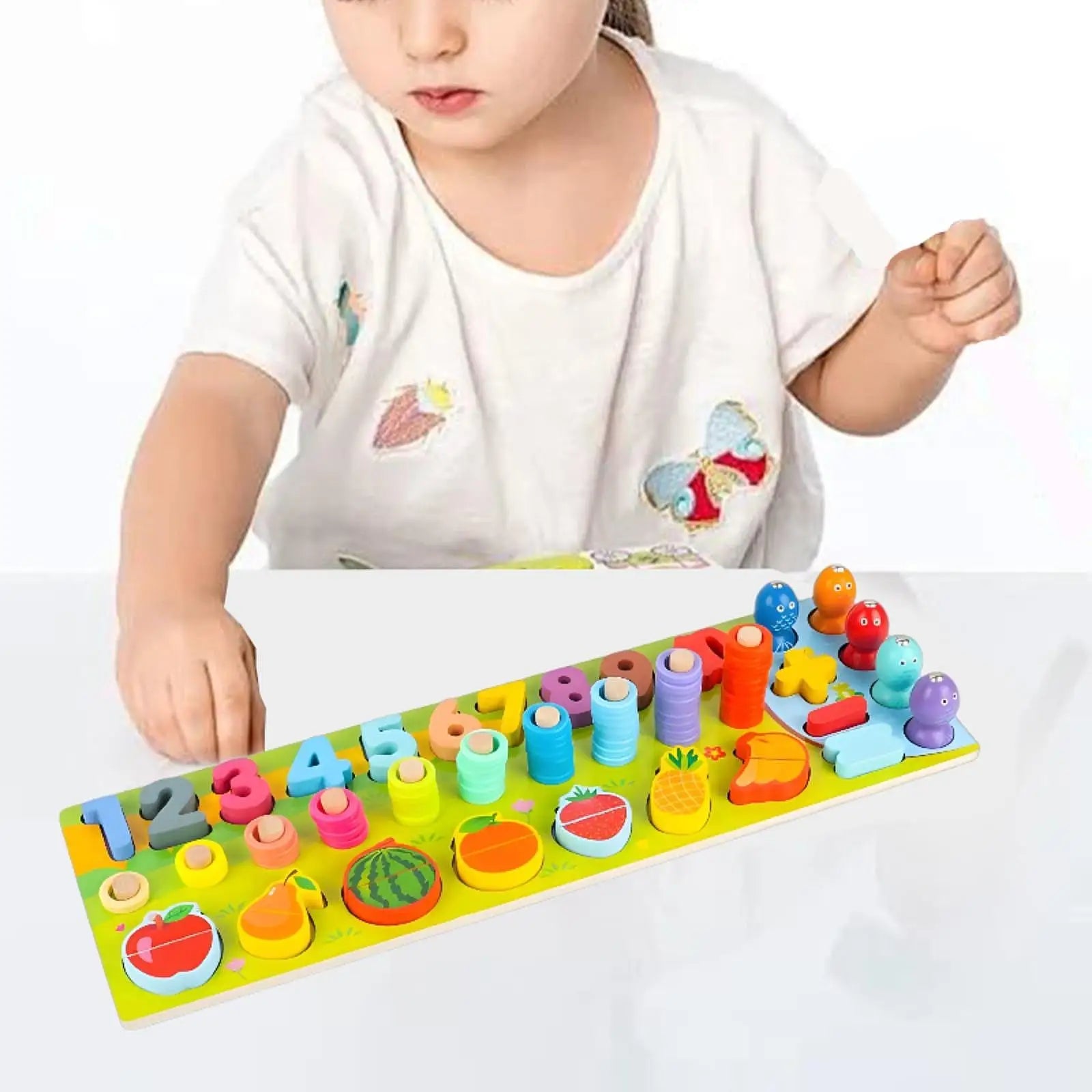 Wooden Counting & Math Puzzle Toy for Kids