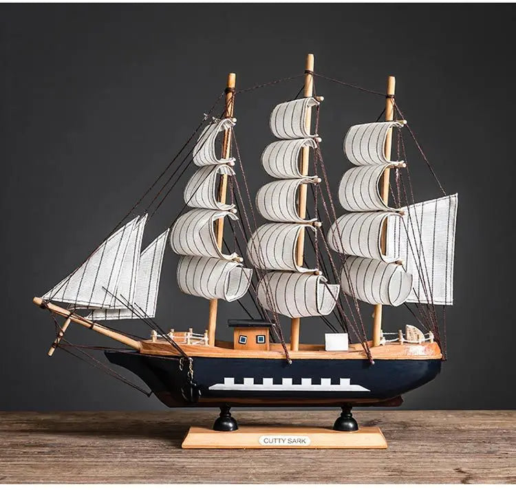 LED Wooden Sailboat Decor