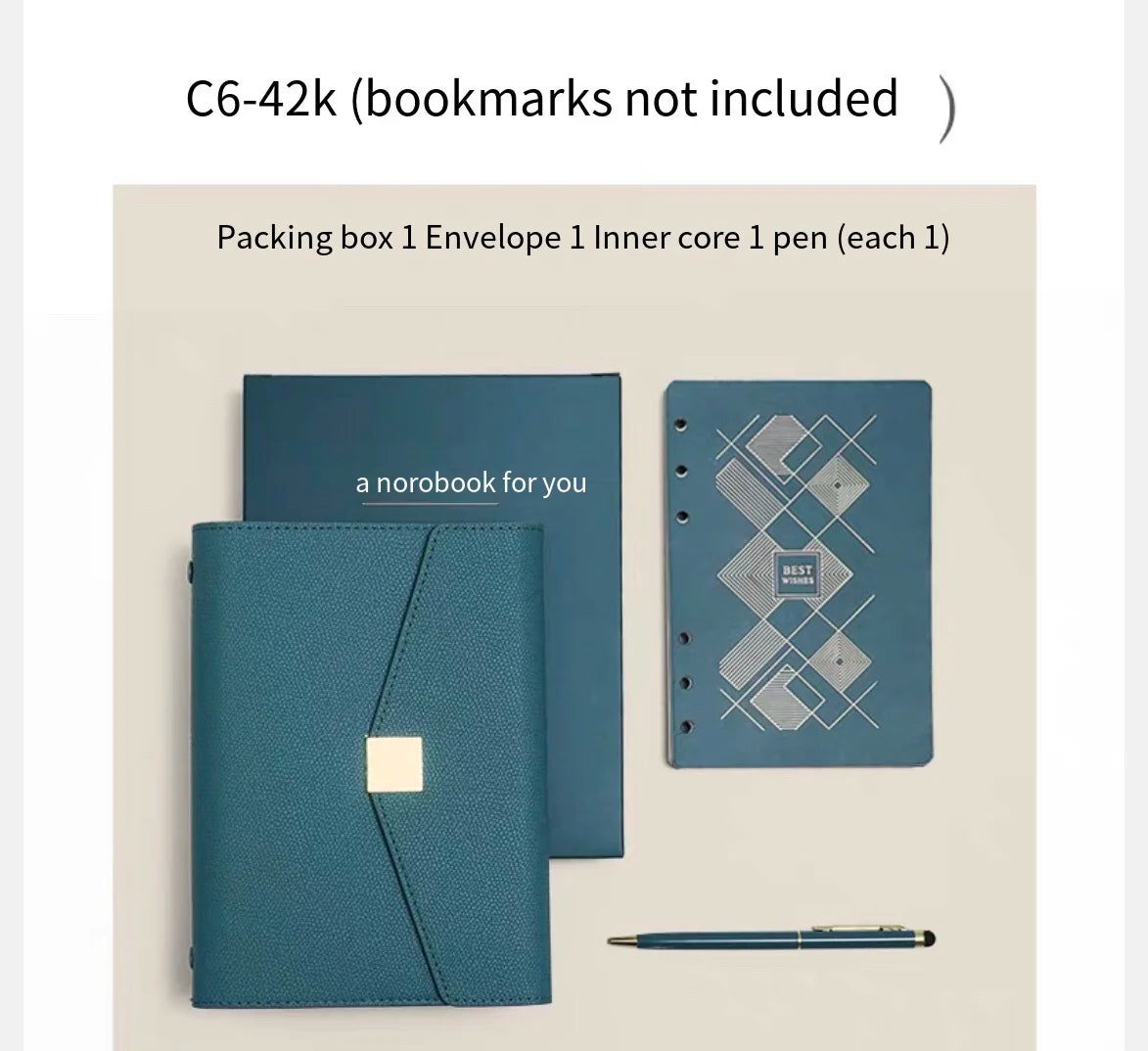 A5 PU Leather Refillable Notebook Planner.