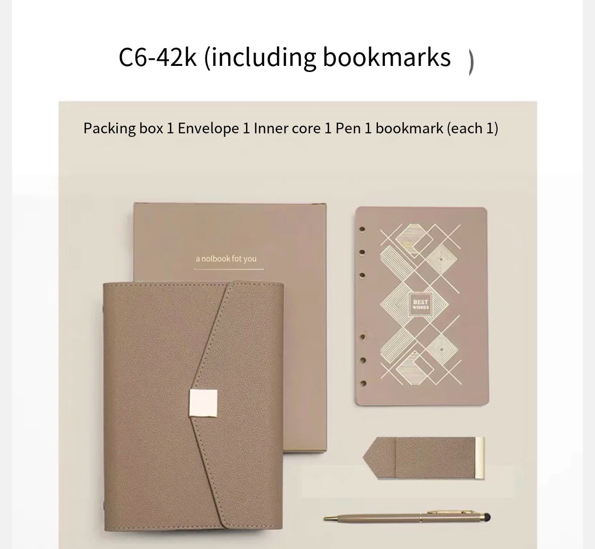 A5 PU Leather Refillable Notebook Planner.