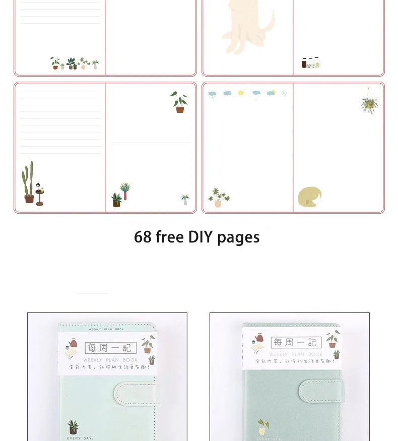 2025 A6 Cute Magnetic Buckle Planner