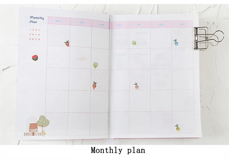 2025 A6 Cute Magnetic Buckle Planner