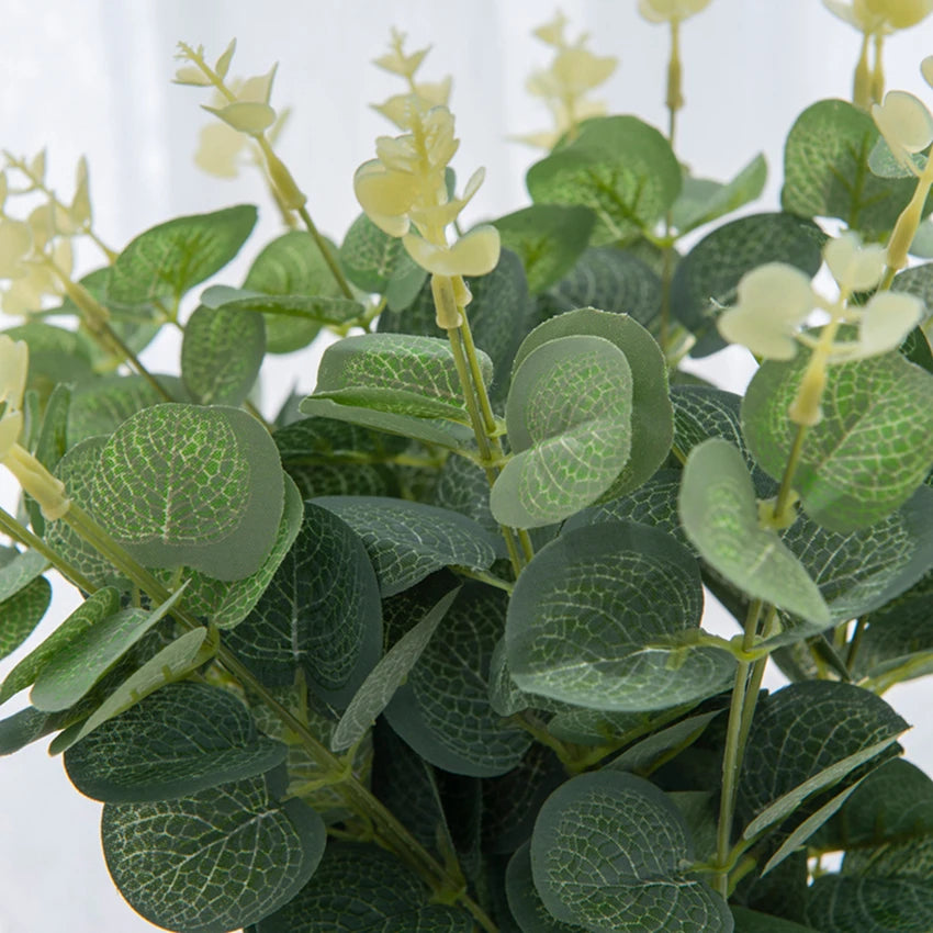 50/100PCS Silk Eucalyptus Leaves