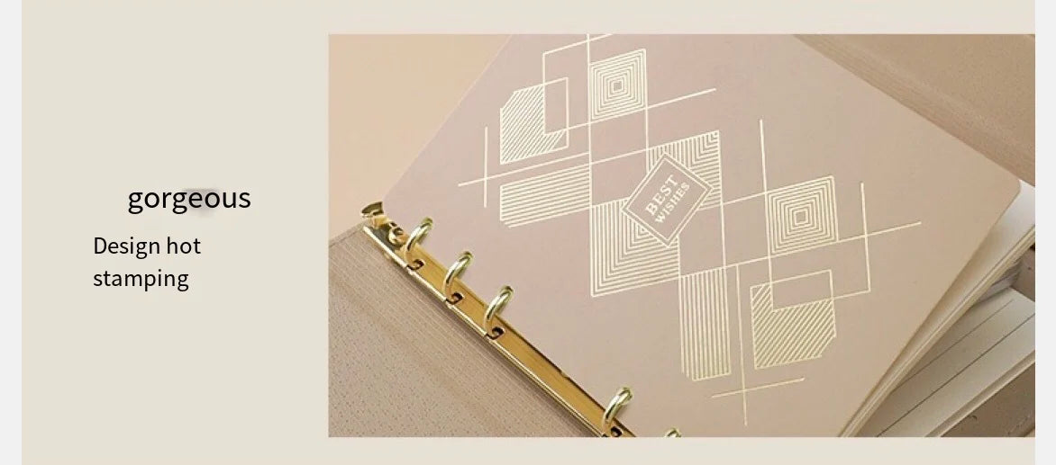 A5 PU Leather Refillable Notebook Planner.