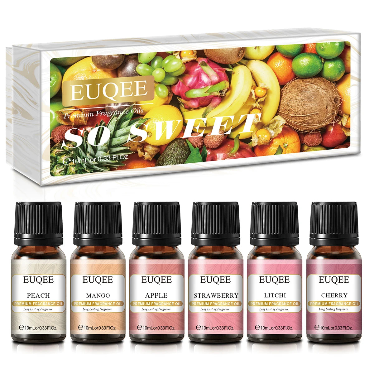 EUQEE 6-Piece Fragrance Oil Gift Set for Diffusers