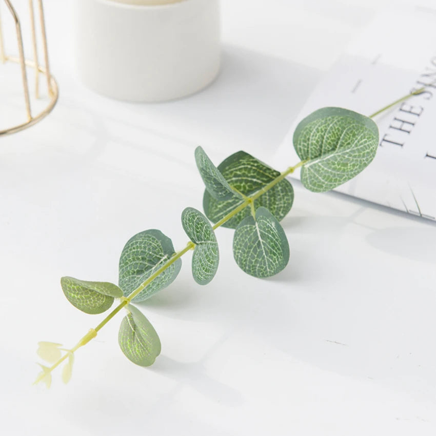 50/100PCS Silk Eucalyptus Leaves