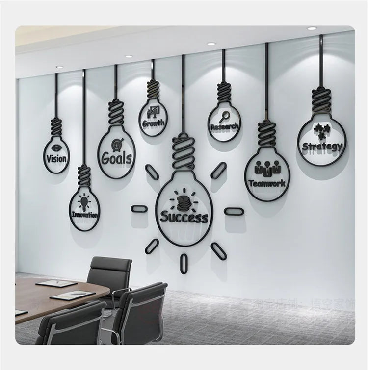 3D Acrylic Office Wall Art