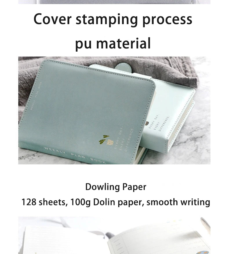 2025 A6 Cute Magnetic Buckle Planner