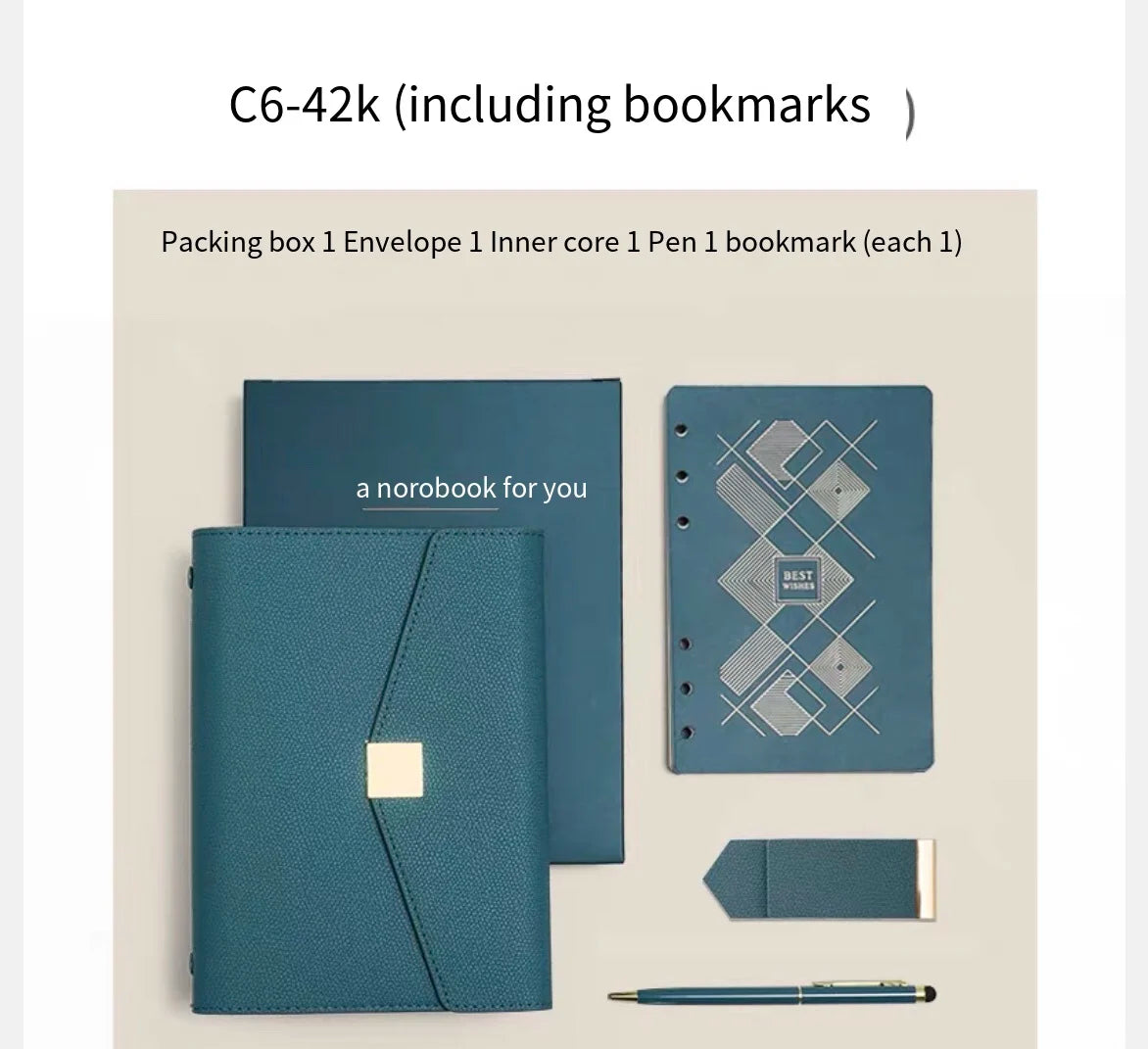 A5 PU Leather Refillable Notebook Planner.
