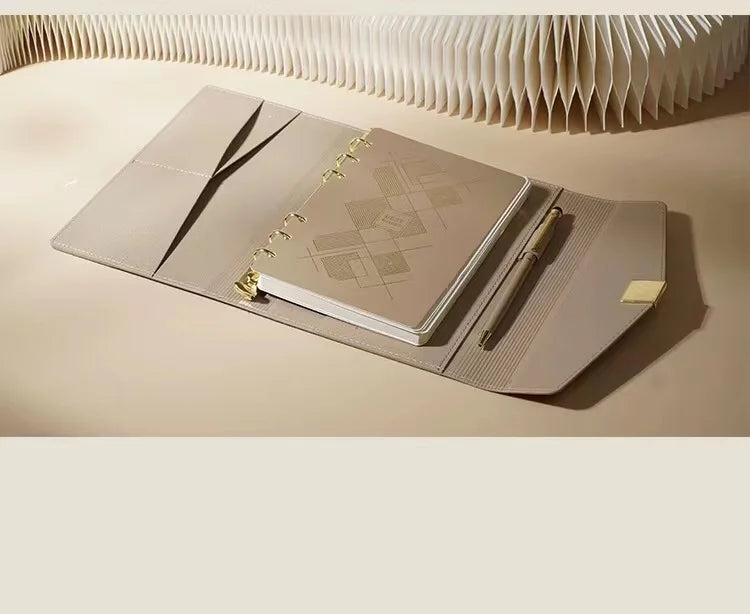 A5 PU Leather Refillable Notebook Planner.