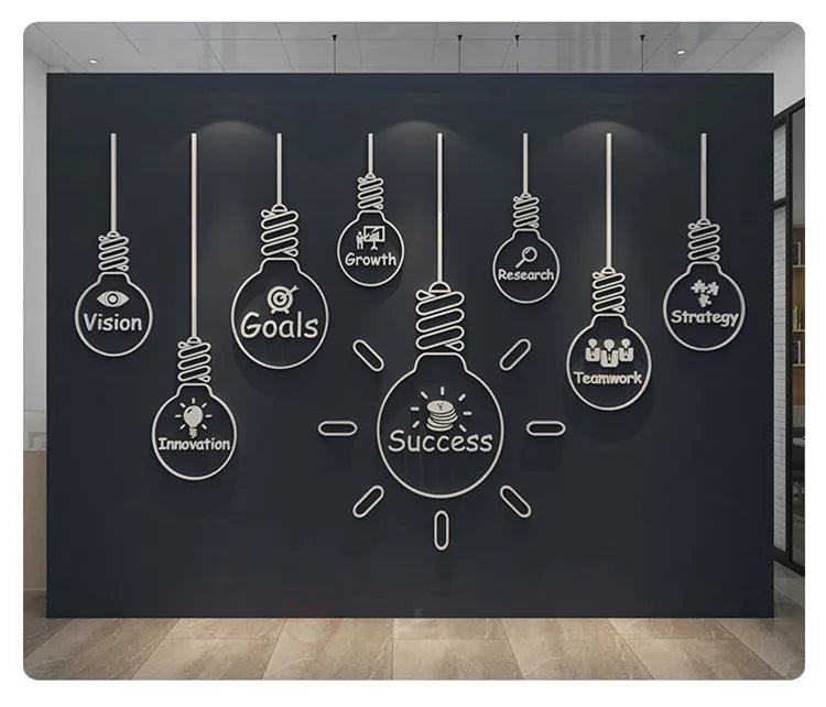 3D Acrylic Office Wall Art