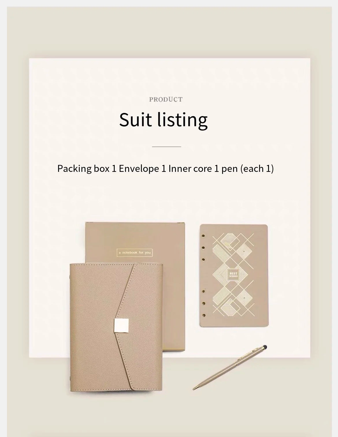 A5 PU Leather Refillable Notebook Planner.
