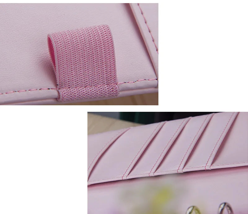 Macaron PU Leather Binder – A5/A6 DIY Planner Cover for School & Office