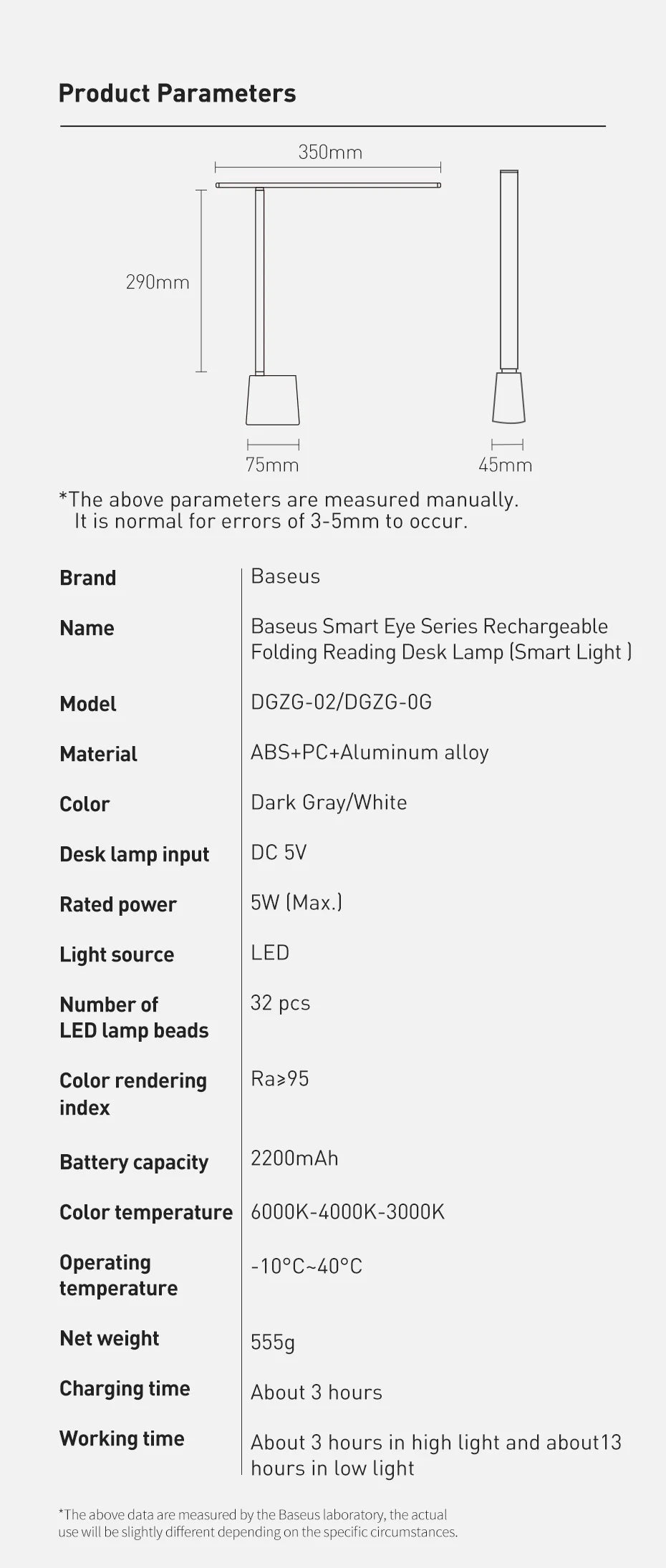 Base us LED Desk Lamp