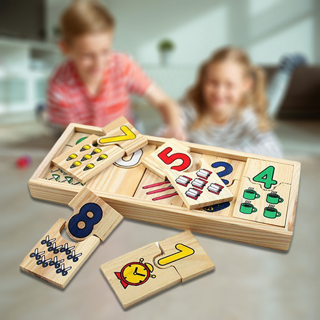 Wooden Counting & Math Puzzle Toy for Kids