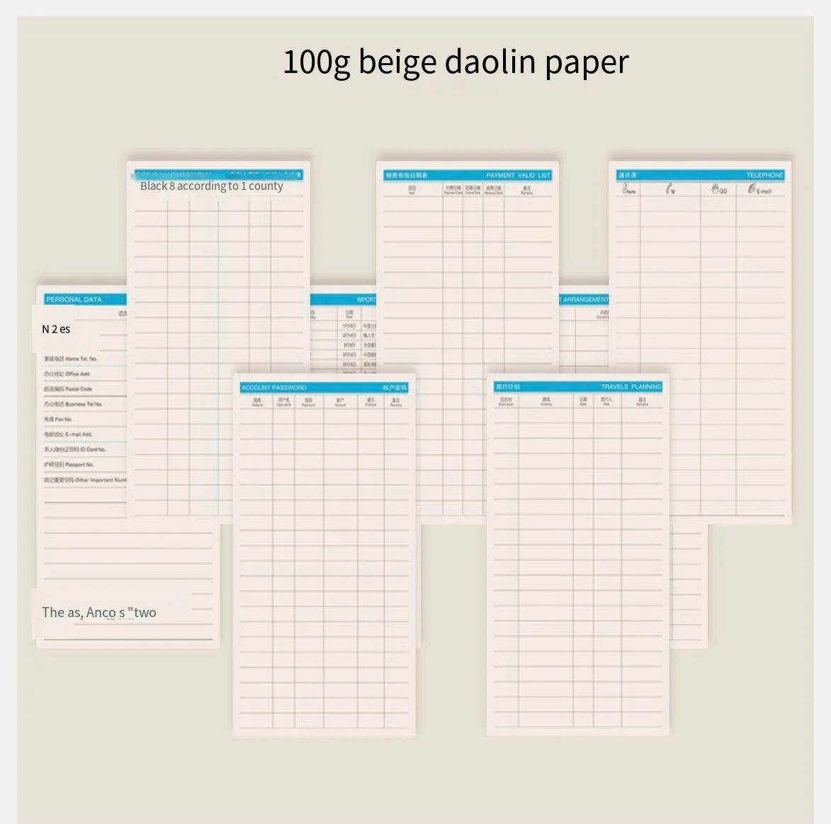 A5 PU Leather Refillable Notebook Planner.