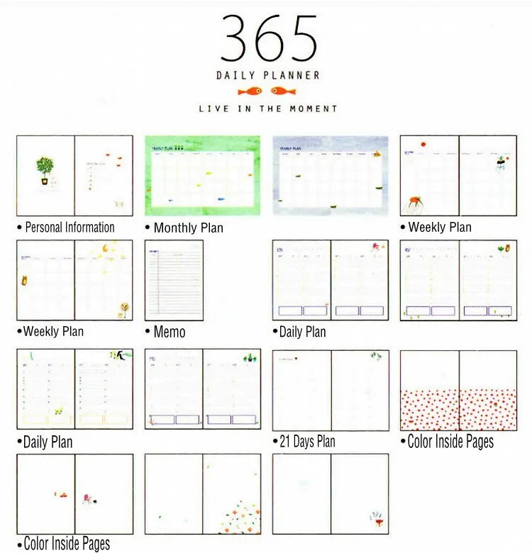 2025 A6 Cute Magnetic Buckle Planner