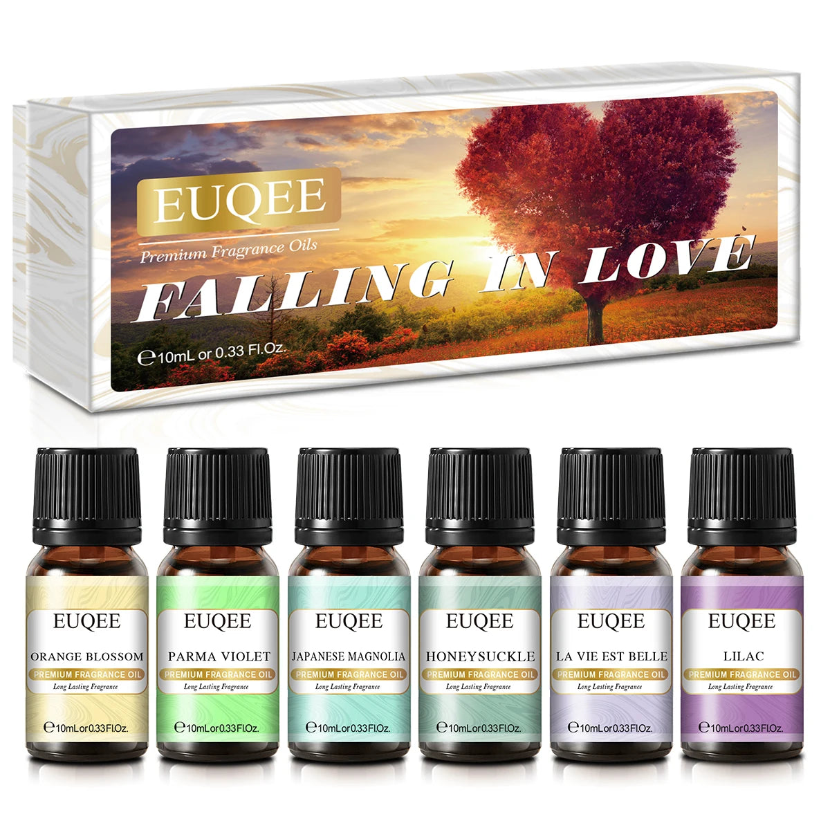 EUQEE 6-Piece Fragrance Oil Gift Set for Diffusers