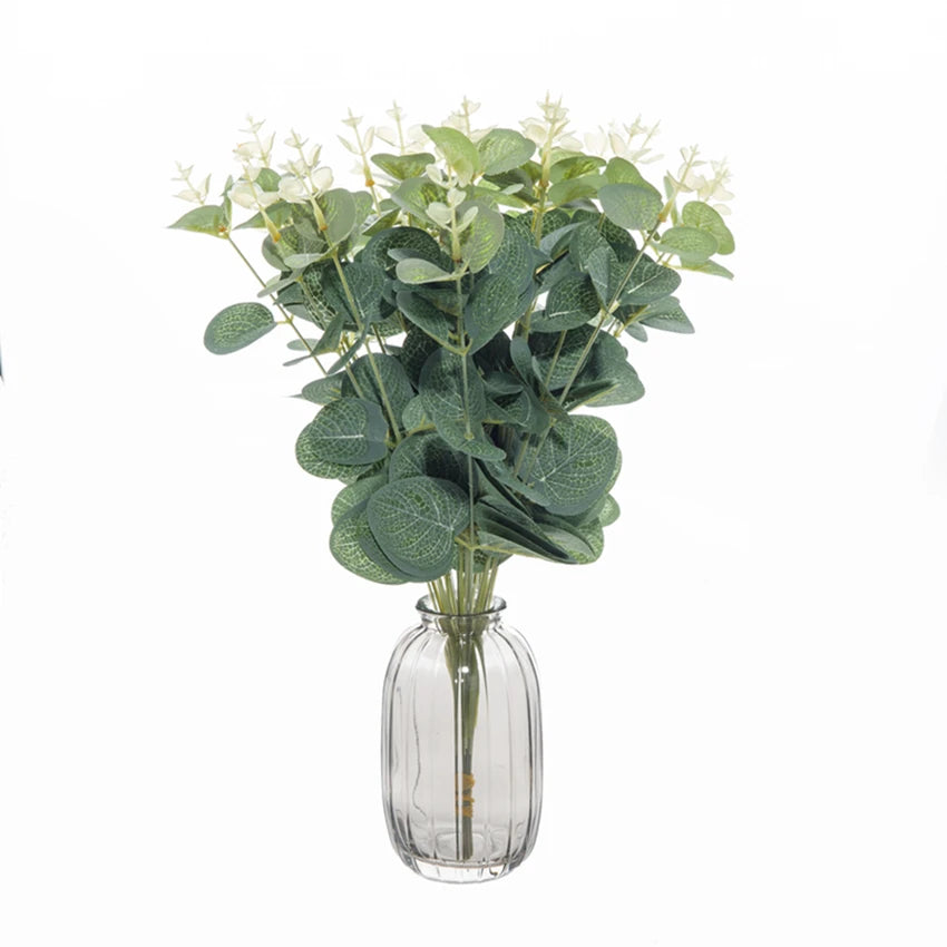 50/100PCS Silk Eucalyptus Leaves