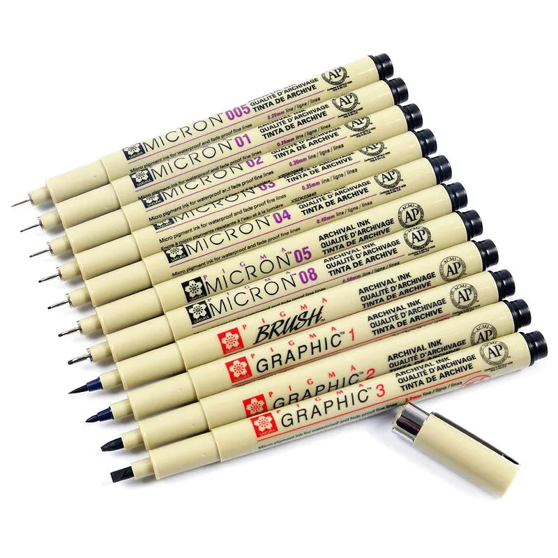 Sakura Pigma Micron Fineliner – 1PCS Black Waterproof Drawing Pen