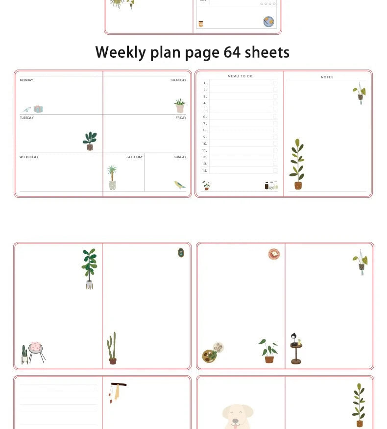 2025 A6 Cute Magnetic Buckle Planner