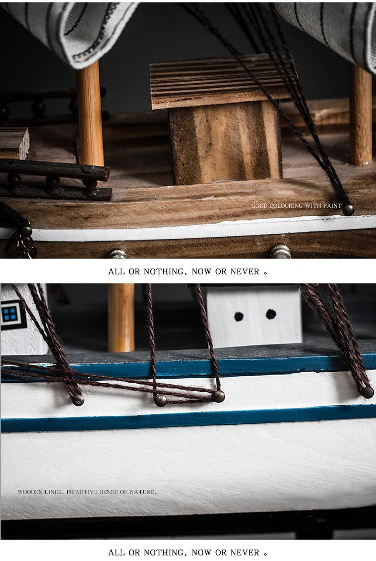 LED Wooden Sailboat Decor