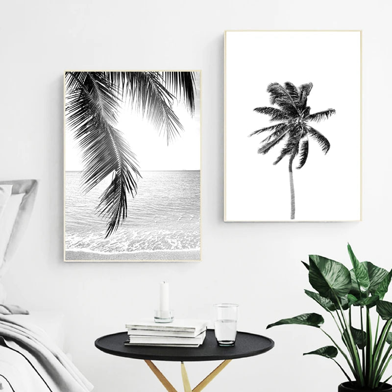 Tropical Palm Leaf Canvas Wall Art