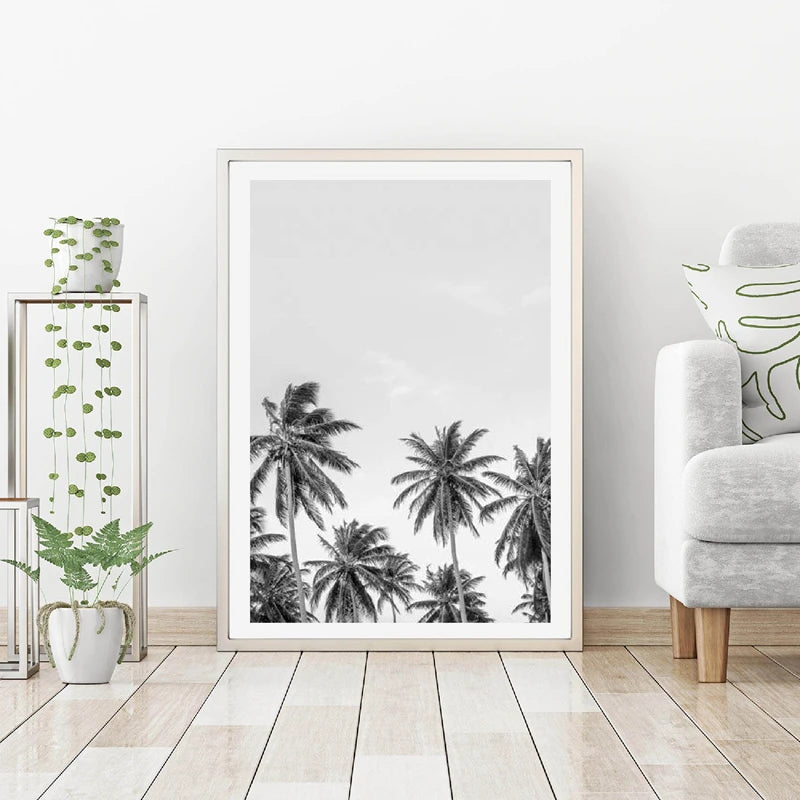 Tropical Palm Leaf Canvas Wall Art