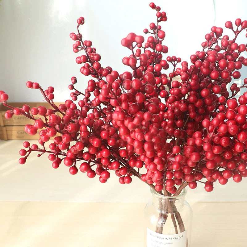 Artificial Red Berry Branch