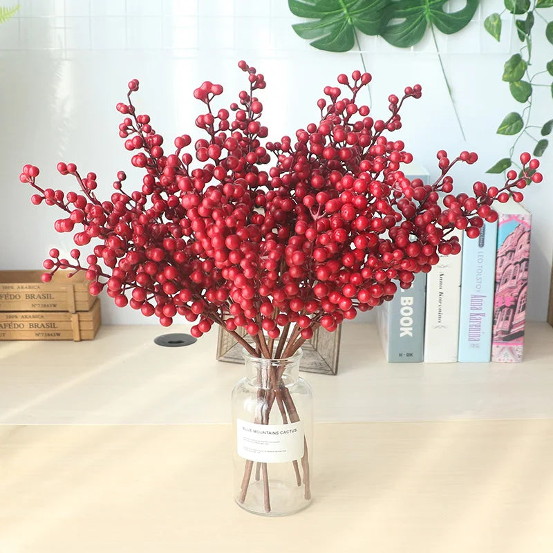 Artificial Red Berry Branch