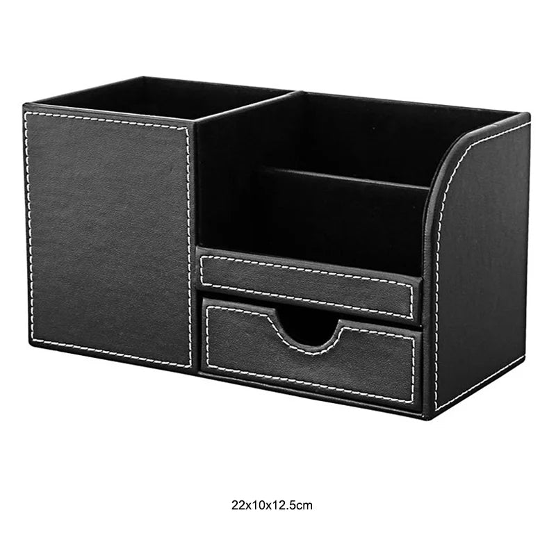PU Leather Desk Organizer