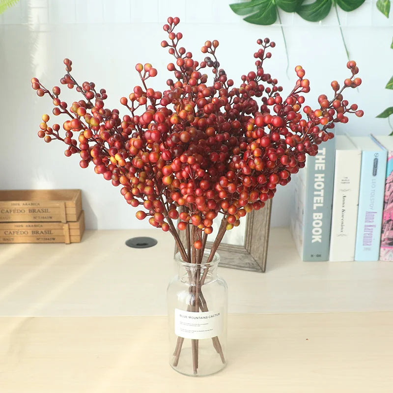 Artificial Red Berry Branch