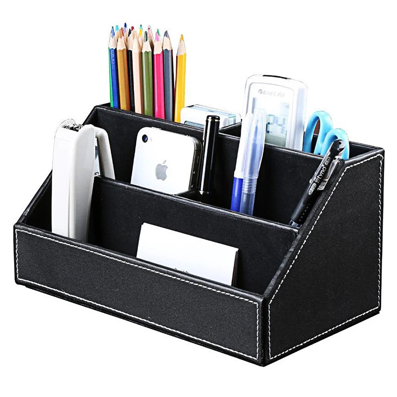 PU Leather Desk Organizer