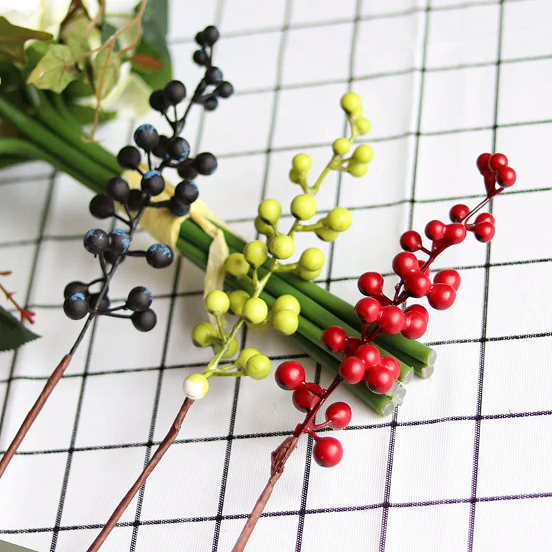 Artificial Red Berry Branch