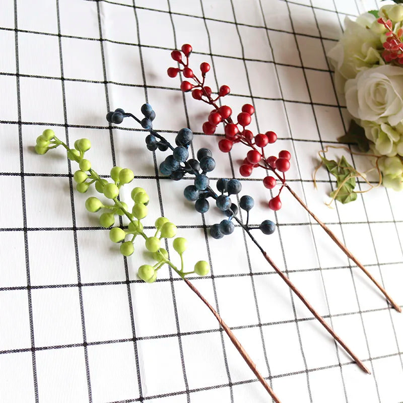 Artificial Red Berry Branch