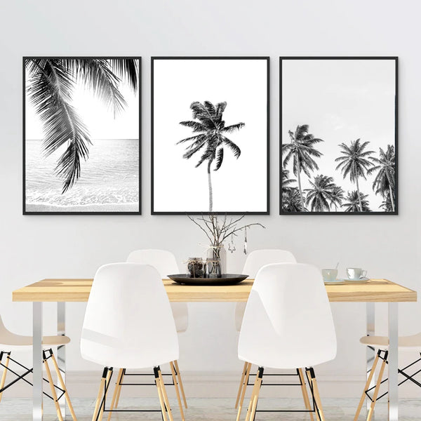 Tropical Palm Leaf Canvas Wall Art