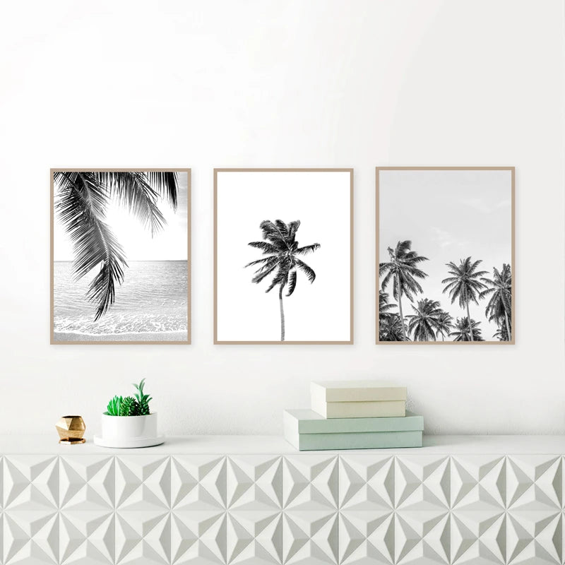 Tropical Palm Leaf Canvas Wall Art