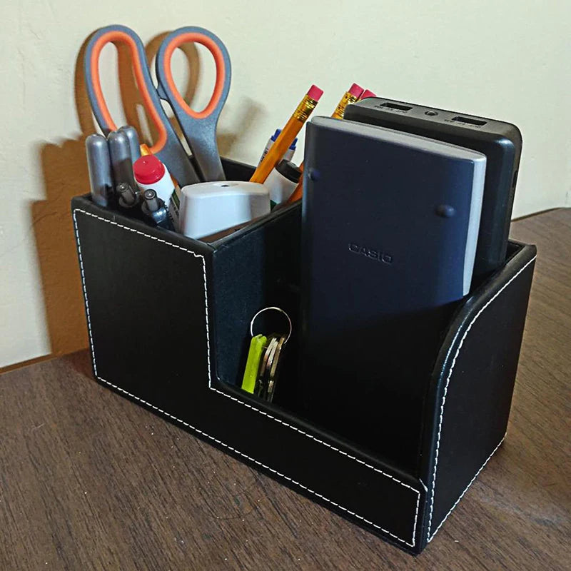 PU Leather Desk Organizer