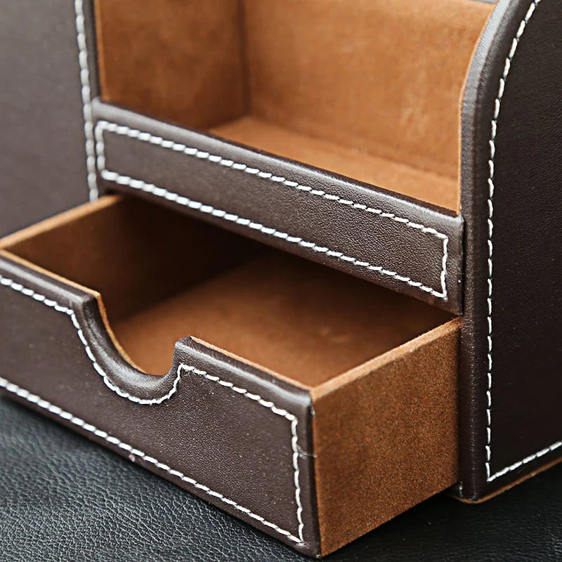 PU Leather Desk Organizer