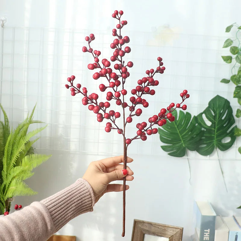 Artificial Red Berry Branch