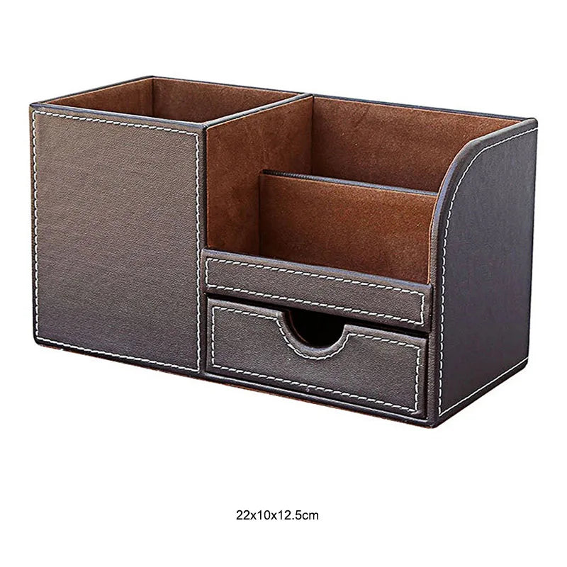 PU Leather Desk Organizer