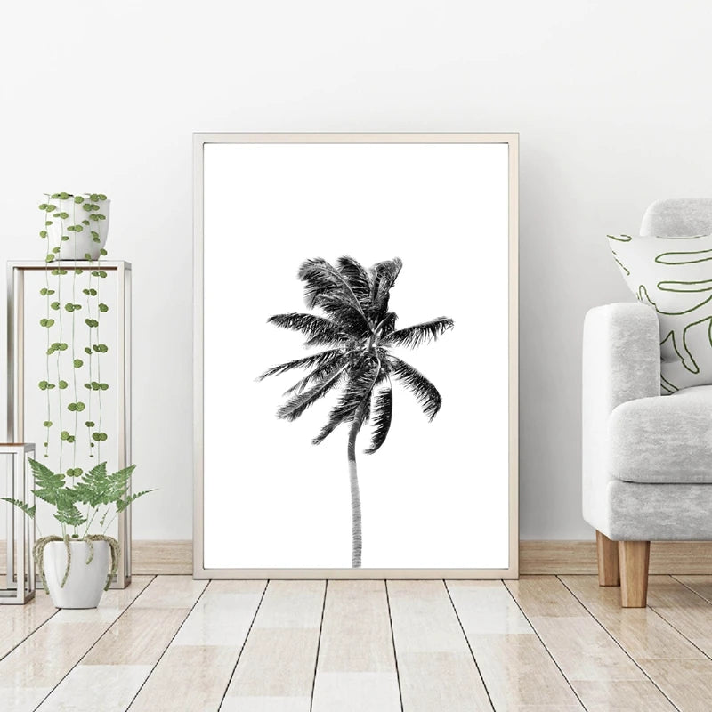 Tropical Palm Leaf Canvas Wall Art