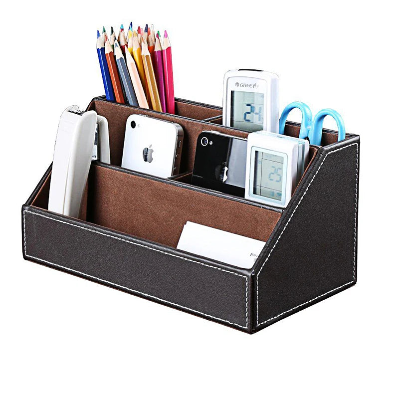 PU Leather Desk Organizer