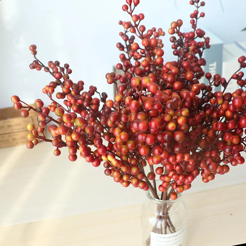 Artificial Red Berry Branch