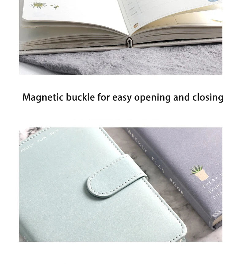 2025 A6 Cute Magnetic Buckle Planner